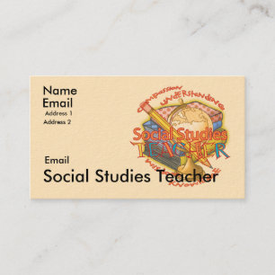 Carte De Visite Maxime de professeur d'études sociales