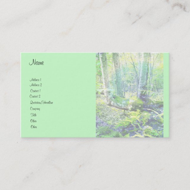 Carte de visite maximum d'arbre d'arbre de (Devant)