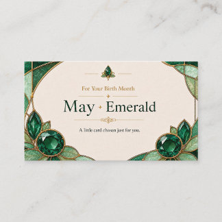 Carte De Visite May Emerald Birthstone Shop Card