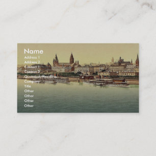 Carte De Visite Mayence, depuis le pont du Rhin, le Rhin, magni d'