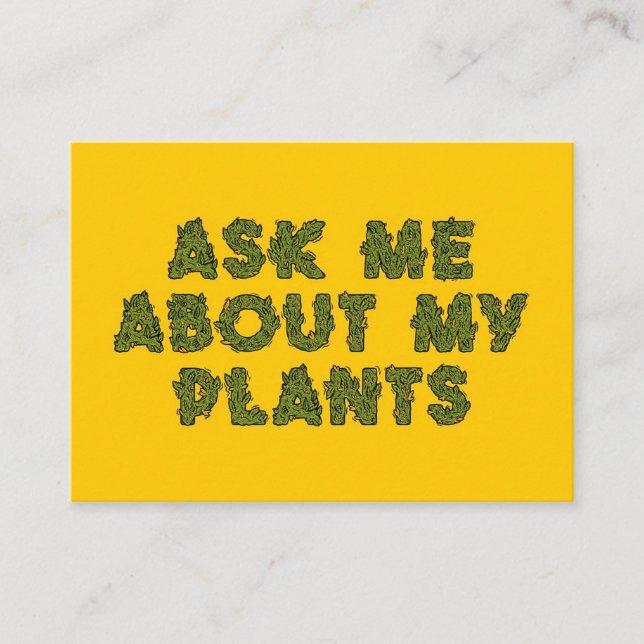Carte De Visite Me Demander À Propos De Mon Pour Plantes (Devant)