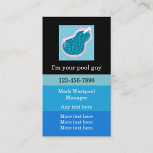 Carte De Visite Mec de la piscine cool