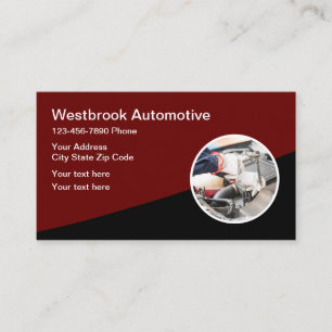 Carte De Visite Mécanicien atelier de réparation automobile