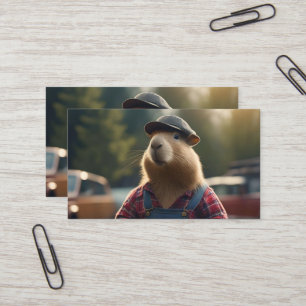 Carte De Visite "Mécanicien Capybara : Graisse, Engrenages et Bonn
