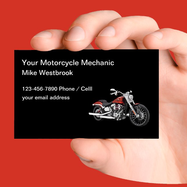 Carte De Visite Mécanicien de réparation de moto (Créateur téléchargé)
