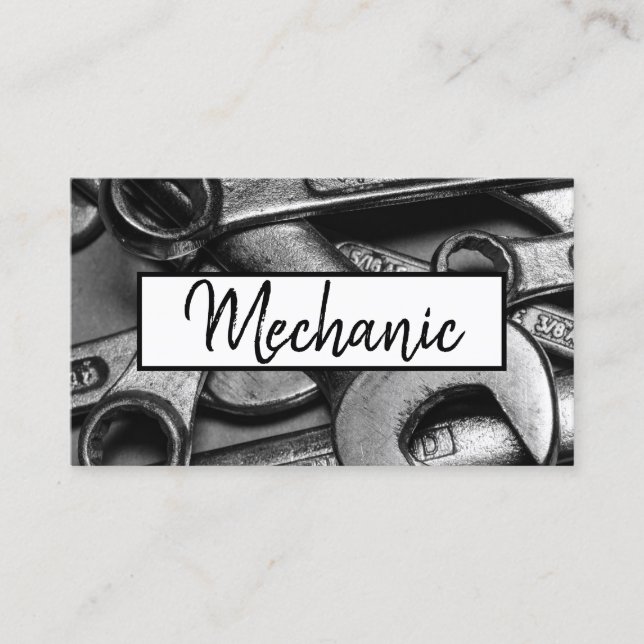 Carte De Visite Mécanicien, Maintenance, Construction de rénovatio (Devant)