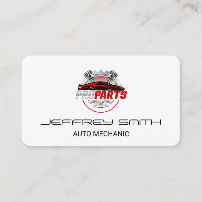 Carte De Visite Mécanicien | Pièces Pro | Services automobiles (Devant)