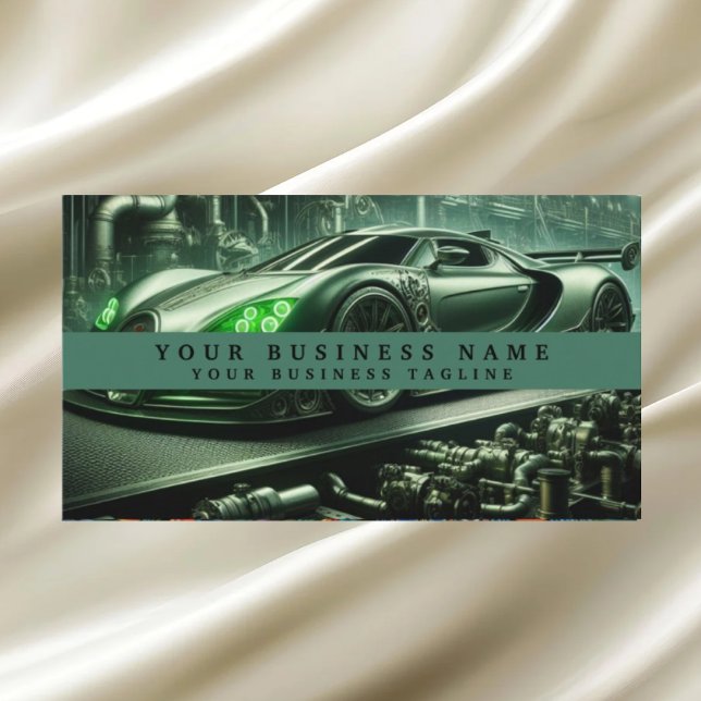 Carte De Visite Mécanique automobile de course moderne Entreprise  (Créateur téléchargé)