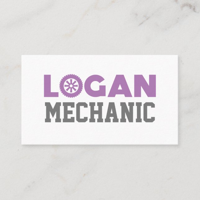 Carte de visite mécanique Logan (Devant)