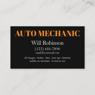 Carte De Visite Mécanique mobile simple moderne