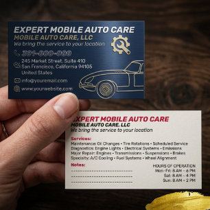 Carte De Visite Mechani Service Réparation Auto & Spécialiste Clim