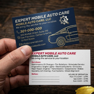 Carte De Visite Mechani Service Réparation Auto & Spécialiste Clim