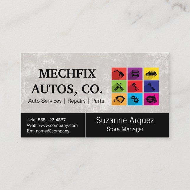 Carte De Visite Mechanic | Auto Service Dept (Devant)