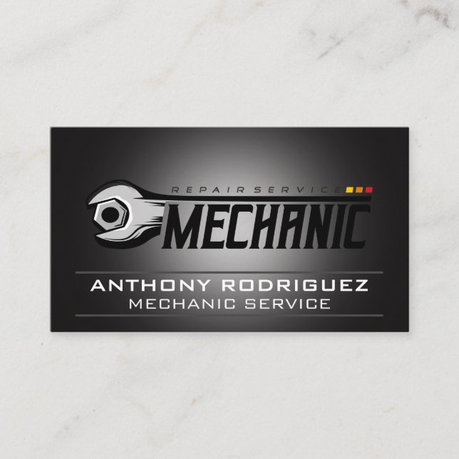 Carte De Visite Mechanic Wrench | Car Repair Fix (Devant)
