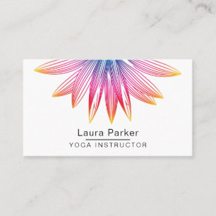 Carte De Visite Médaille de Yoga Fleur Lotus Art Rose Rouge