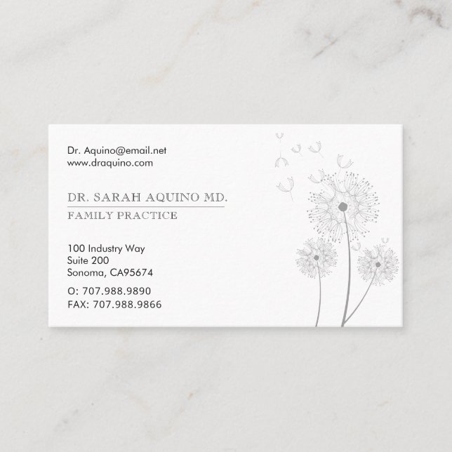 Carte De Visite Médecin (Devant)