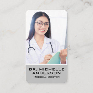 Carte De Visite Médecin avec Clipboard Soins de santé