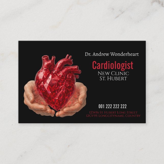 Carte De Visite médecin cardiologue (Devant)