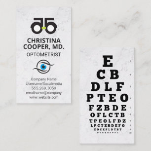 Carte De Visite Médecin des yeux Examen des yeux Logo optométr