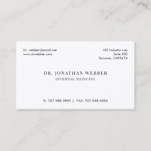 Carte De Visite Médecin docteur