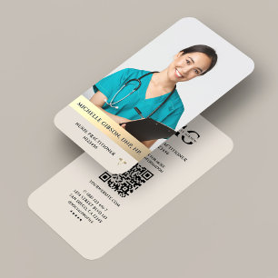 Carte De Visite Médecin minimal professionnel infirmière sable