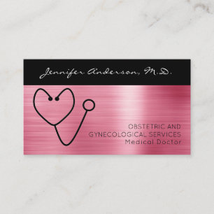 Carte De Visite Médecin Ob/Gyn Gynécologue Obstétricien