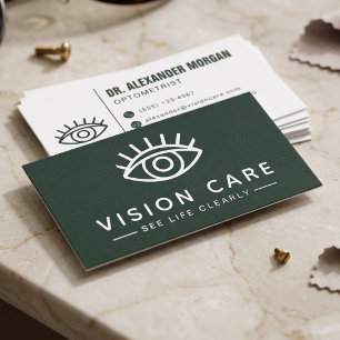 Carte De Visite Médecin Ophtalmologue Moderne Soins De Vue Optomét