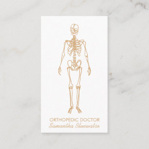 Carte De Visite médecin orthopédique sculpté en bois de Burly Sand