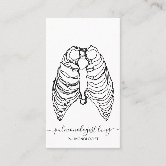 Carte De Visite médecin pneumologue du poumon (Devant)