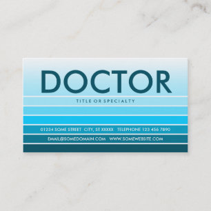 CARTE DE VISITE MÉDECIN TURQUOISE