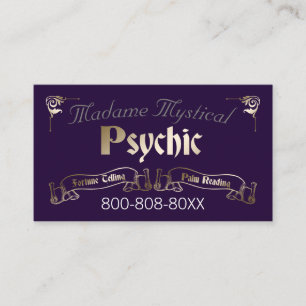 Carte De Visite Médecine psychique moyenne talentueuse en or et v