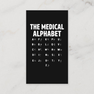 Carte De Visite Médecins Alphabet Médicale Funny Nurse Life