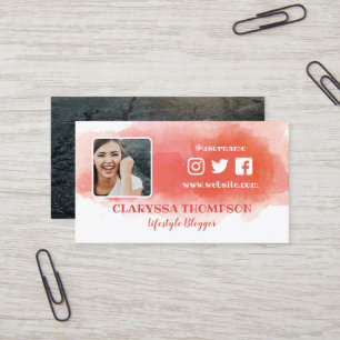 Carte De Visite Médias attrayants de Social de photo