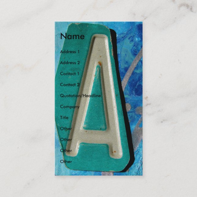 Carte De Visite Médias mixtes "A" (Devant)