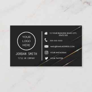 Carte De Visite Médias sociaux en noir et blanc