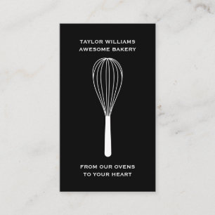 Carte De Visite Médias sociaux Whisk Bakery Baker Bake Shop Restau