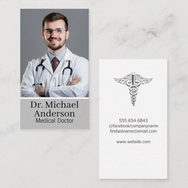 Carte De Visite Medical Doctor | Health Care Physician (Devant / Derrière)
