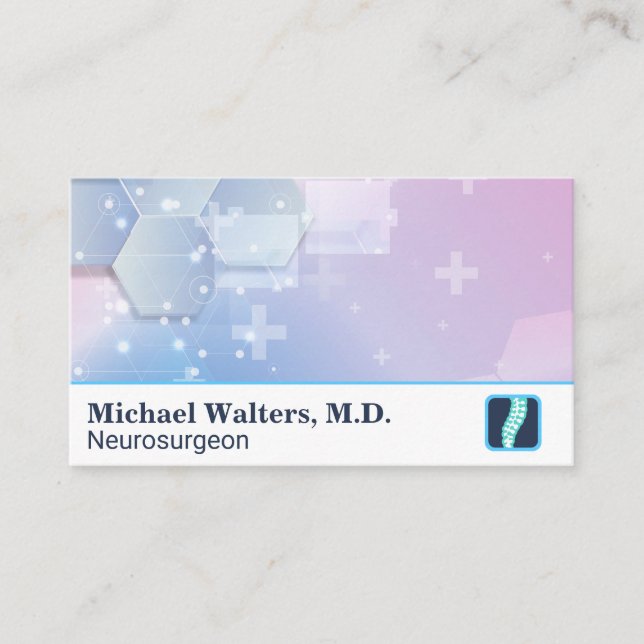 Carte De Visite Medical Doctor | Spine Lumbar Logo (Devant)