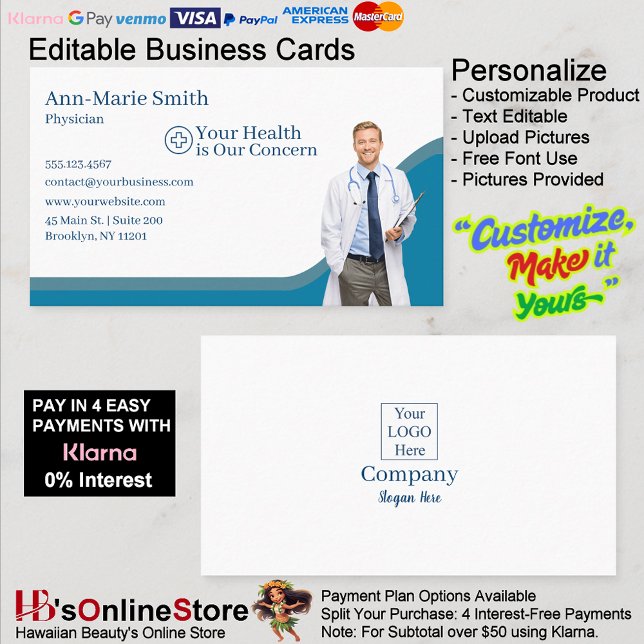 Carte De Visite Medical Health Blue Physician Wave Uniform Scrubs  (Medical Health Blue Physician Wave Uniform Scrubs Business Card.)