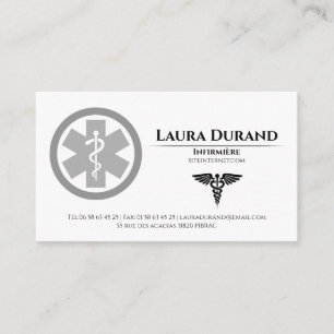 Carte De Visite Medical Nurse Business Cards