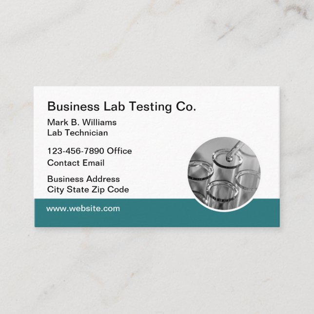 Carte de visite Médicale Lab Testing Services (Devant)
