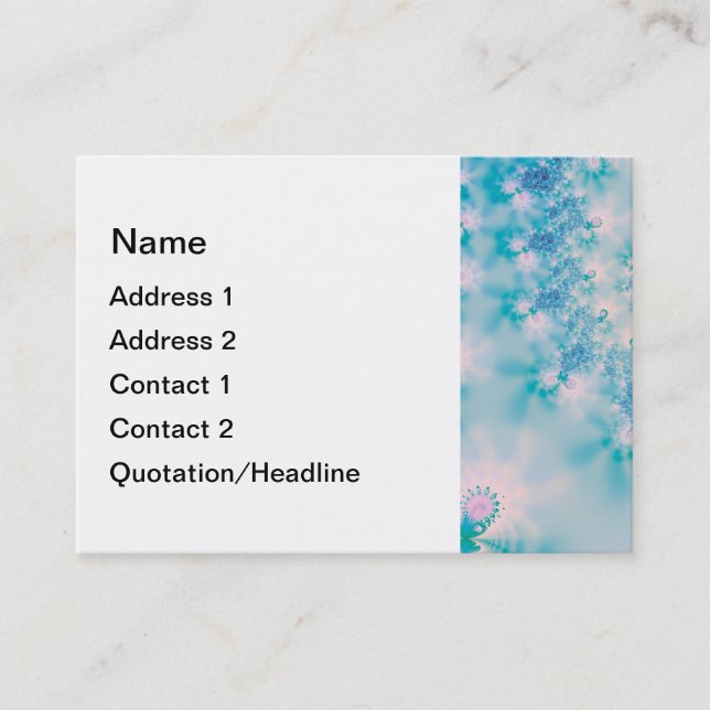 Carte De Visite Méditation Bleue Art Abstrait (Devant)