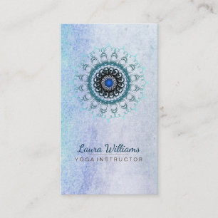 Carte De Visite Méditation de fleur de Lotus de damassé de manda