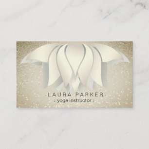 Carte De Visite Méditation de guérison du Yoga Fleur de Lotus Vert