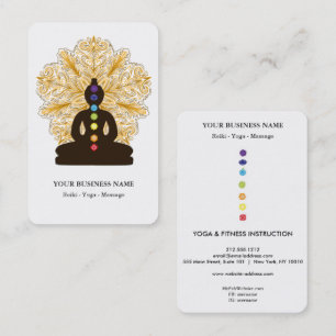 Carte De Visite Méditation de guérison par les chakras homme en po