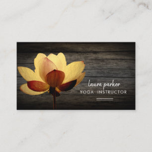 Carte De Visite Méditation de l'instructeur de Yoga Lotus Bois Vin