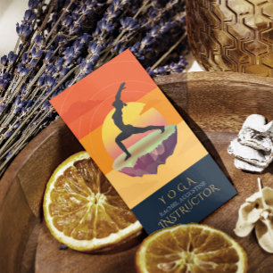 Carte De Visite Méditation de l'instructeur de yoga Pose Sun Flyin