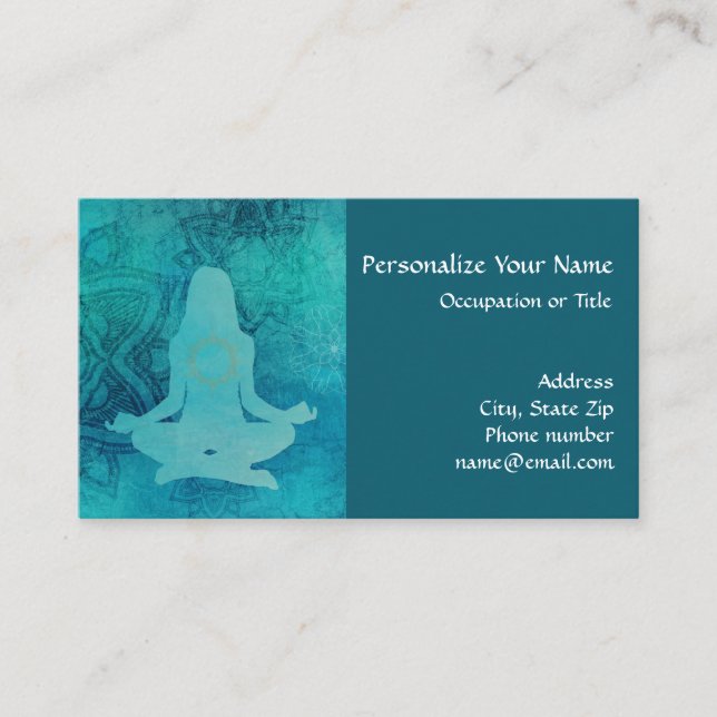 Carte De Visite Méditation de yoga Chakra Zen (Devant)