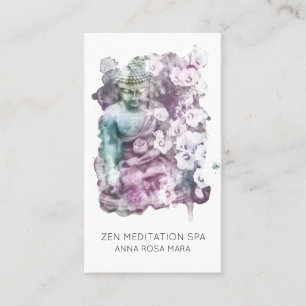 Carte De Visite *~* Méditation du Bouddha floral. QR 