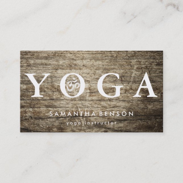 Carte De Visite Méditation élégante de yoga de logo (Devant)